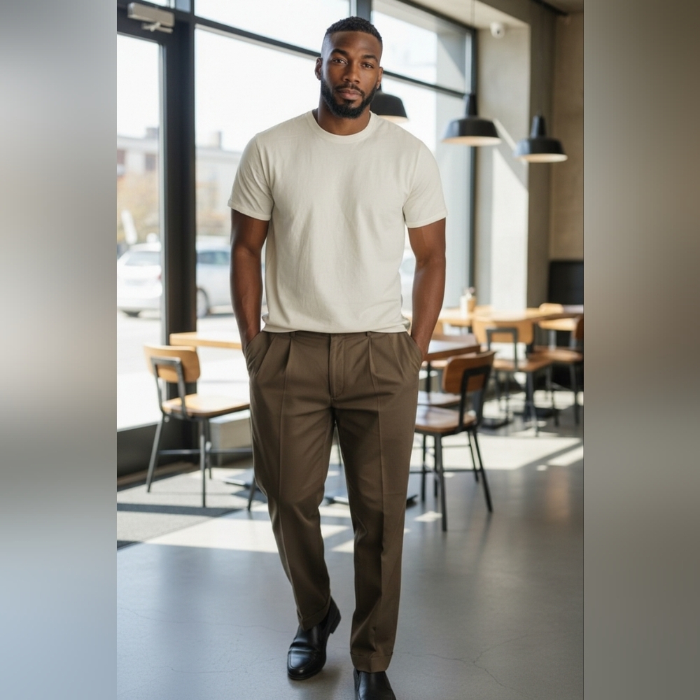 Haggar Men's Tan Chinos